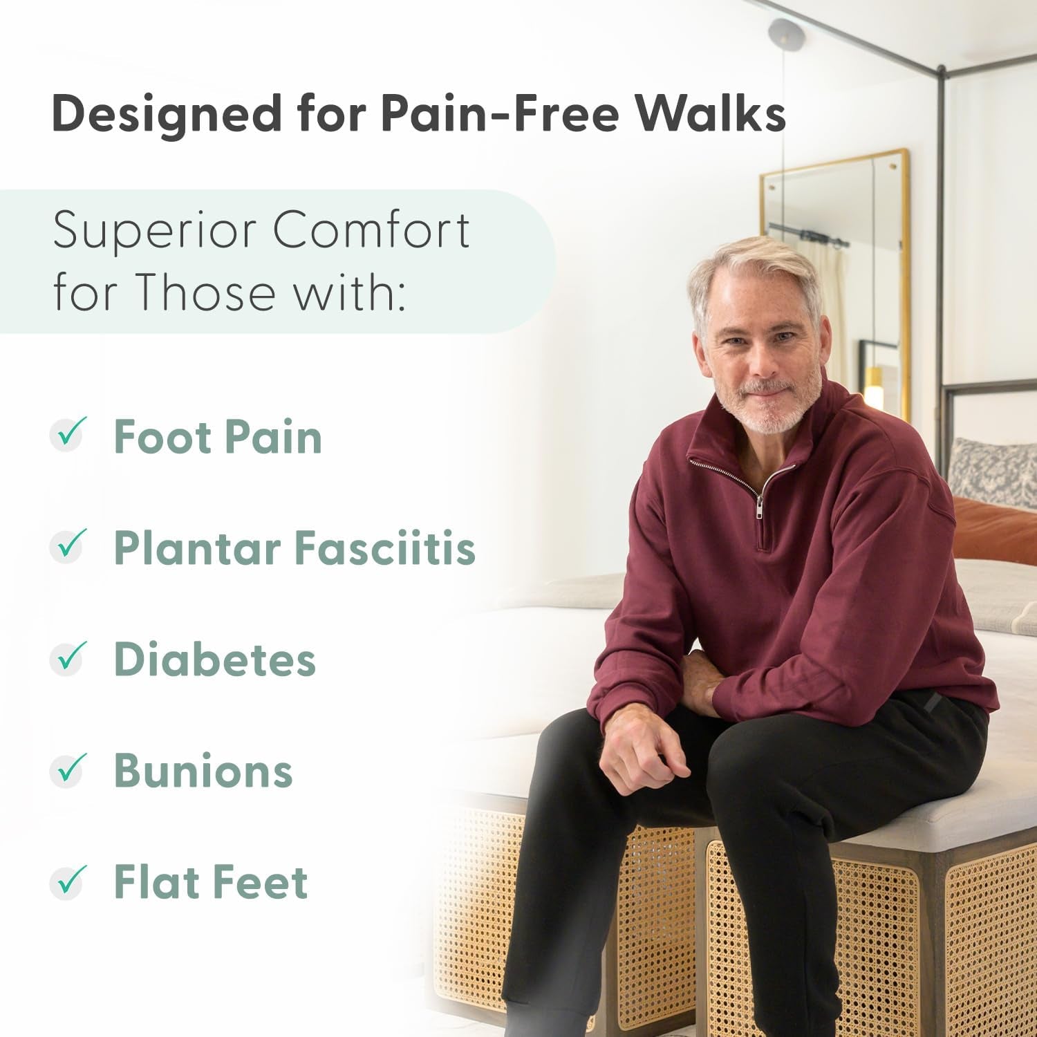 Innovative Orthopedic Slippers for Men - Ideal for Plantar Fasciitis, Foot & Heel Pain Relief. Arch Support Slippers, Cushioning Ergonomic Sole & Extended Widths - Asheville