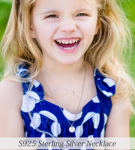 Valentines Gifts for Kids Teen Girls Women - 14K Gold Plated/Rose Gold Plated/S925 Sterling Silver Disc Initial Necklaces for Girls Jewelry Birthday Valentines Gifts for Kids Girl Teens Women