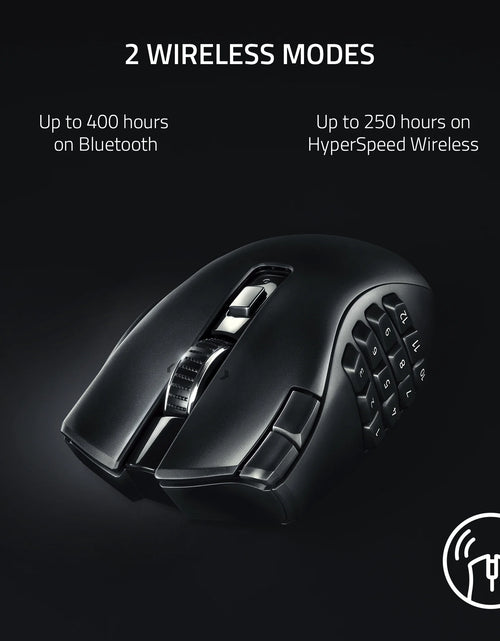 Load image into Gallery viewer, Naga V2 Hyperspeed Bluetooth Gaming Mice with AA Battery, Black
