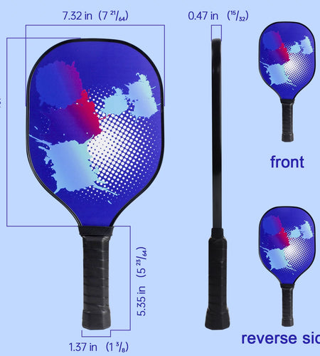 Pickleball Paddles Set Pickleball Rackets with 4 Wood Pickleball Paddles, 4 Pickleball Balls, 4 Grip Tape & Carry Bag, Pickleball Gifts