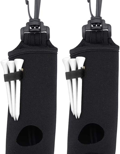 Load image into Gallery viewer, 2 Pack Golf Ball Carry Bag Golf Tee Holder Pouch with Light Weight Hook Portable Golf Ball Storage Bag for 3 Golf Ball 3 Tees
