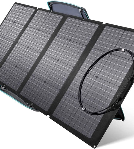160W Portable Solar Panel for Power Station, Foldable Solar Charger with Adjustable Kickstand, Waterproof IP67 for Outdoor Camping,Rv,Off Grid System