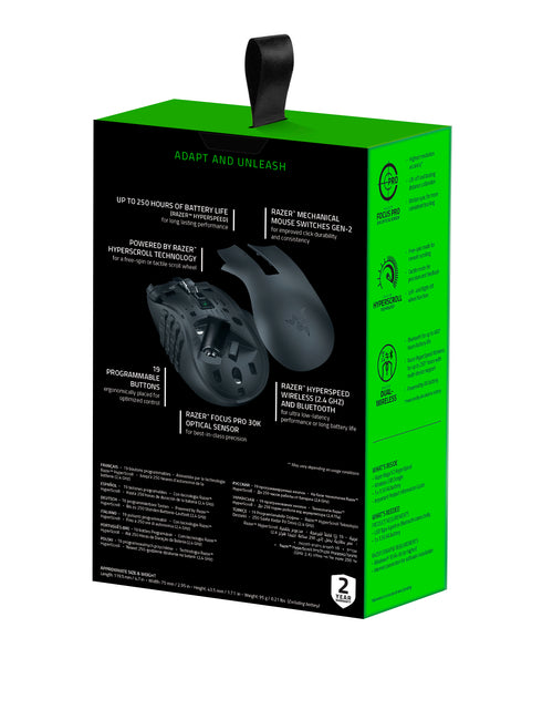 Load image into Gallery viewer, Naga V2 Hyperspeed Bluetooth Gaming Mice with AA Battery, Black
