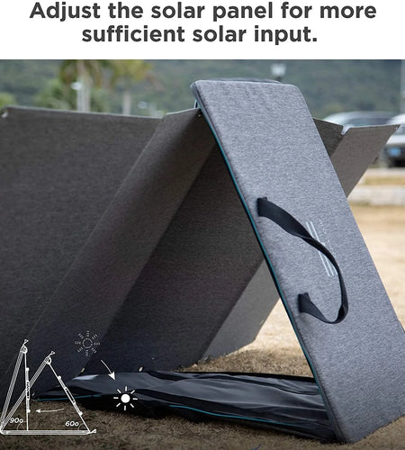 160W Portable Solar Panel for Power Station, Foldable Solar Charger with Adjustable Kickstand, Waterproof IP67 for Outdoor Camping,Rv,Off Grid System