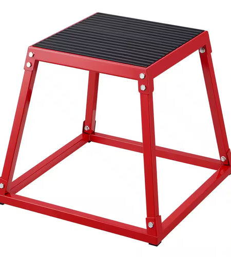 Plyometric Jump Box, 18 In. Plyo Box, Steel Plyometric Platform and Jumping Agility Box, Anti-Slip Fitness Exercise Box