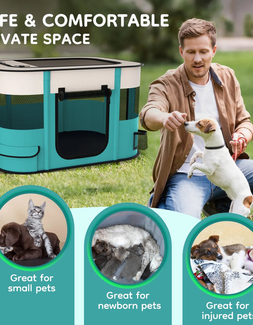 Load image into Gallery viewer, Pet Playpen, Foldable Portable Dog Cat Playpens Exercise Kennel Tent, Removable Shade Cover, Indoor Outdoor Travel Camping Use(M)
