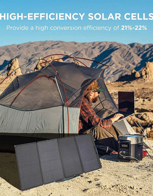 Load image into Gallery viewer, 160W Portable Solar Panel for Power Station, Foldable Solar Charger with Adjustable Kickstand, Waterproof IP67 for Outdoor Camping,Rv,Off Grid System
