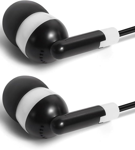 Bulk Earbuds Headphones Wholesale Earphones,  100 Pack Disposable Ear Buds Bulk Individually Wrapped Headphones for School Classroom Students