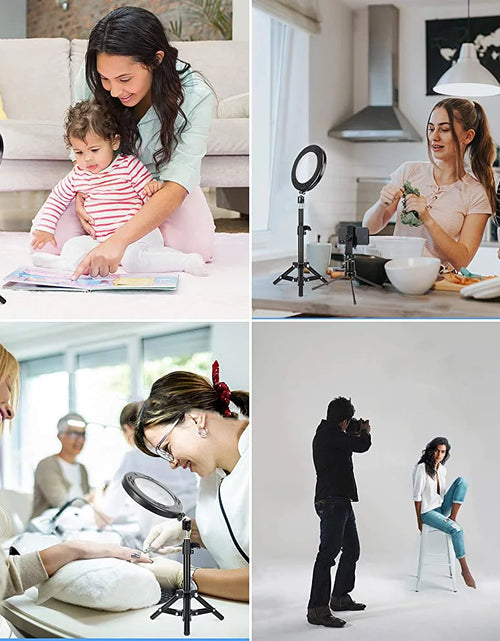 Load image into Gallery viewer, 13" RGB Selfie Ring Light W/ Tripod Stand &amp; Phone Holder 26 Modes 10 Brightness Level 120 LED Bulbs Dimmable Selfie Ringlight for Live Stream Makeup Youtube Video Photography Shooting
