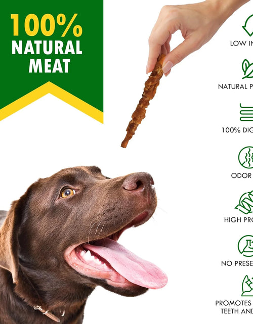 Load image into Gallery viewer, Dog Treats Rawhide Sticks Wrapped with Chicken 11 Oz Pet Natural Chew Treats - Grain Free Meat &amp; Human Grade Dried Snacks - Best for Small &amp; Large Dogs (10.6 Ounce (Pack of 1), Smoked Chicken)
